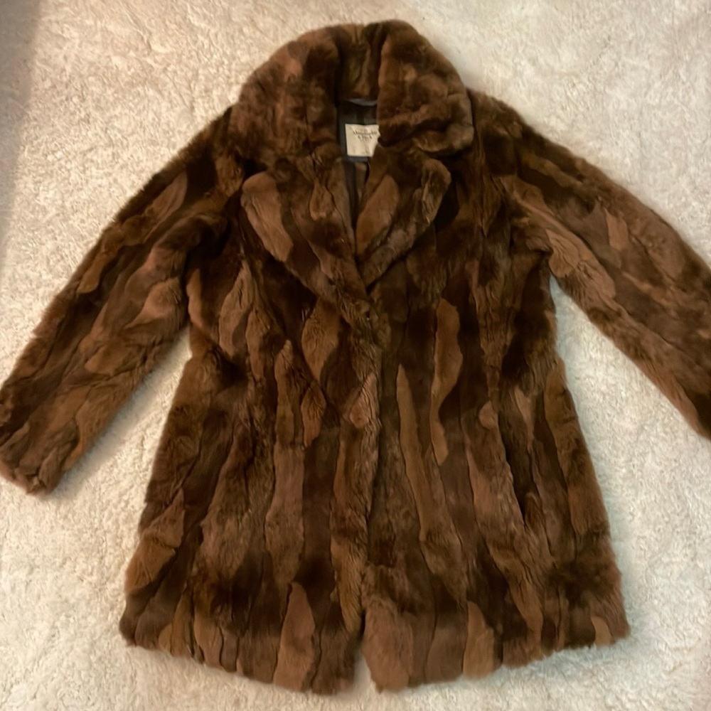 Abercrombie & Fitch Deep Brown Teddy Coat